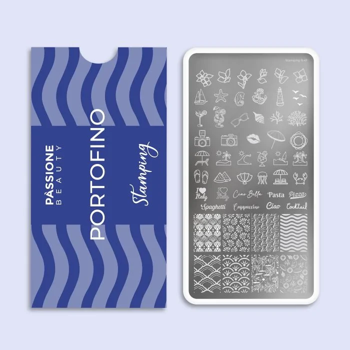 Portofino - Plaque Stamping - Plaque de stamping avec décorations d'été