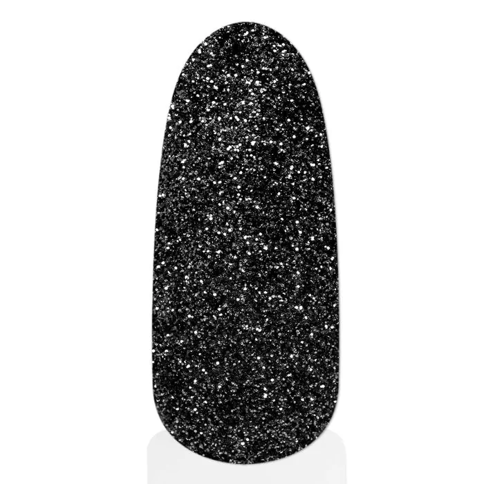 Biodegradable Black Glitter - Biodegradable nail glitter, colour black - detail 1