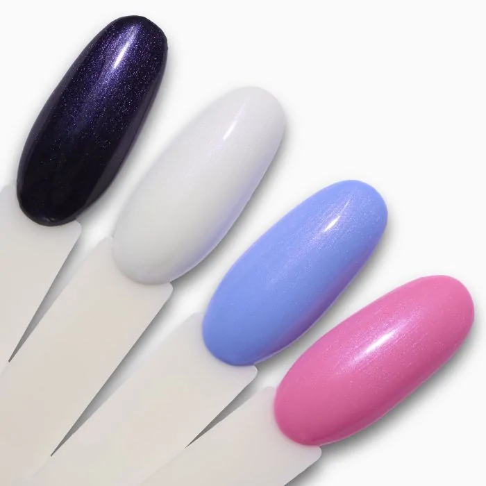 Pearl Violet Gloss 15 ml - No-wipe top coat with pearlescent purple shimmer - detail 1