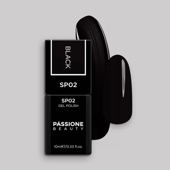Vernis semi-permanent SP02 Black - Vernis semi-permanent auto-scellant noir