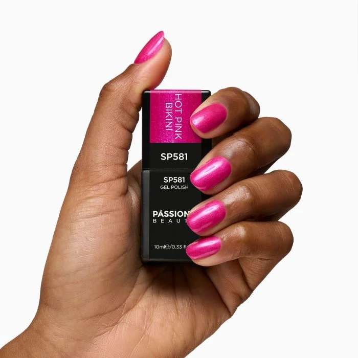 Gel Nail Polish SP581 Hot Pink Bikini - Pearly Fuchsia Gel Polish - detail 2