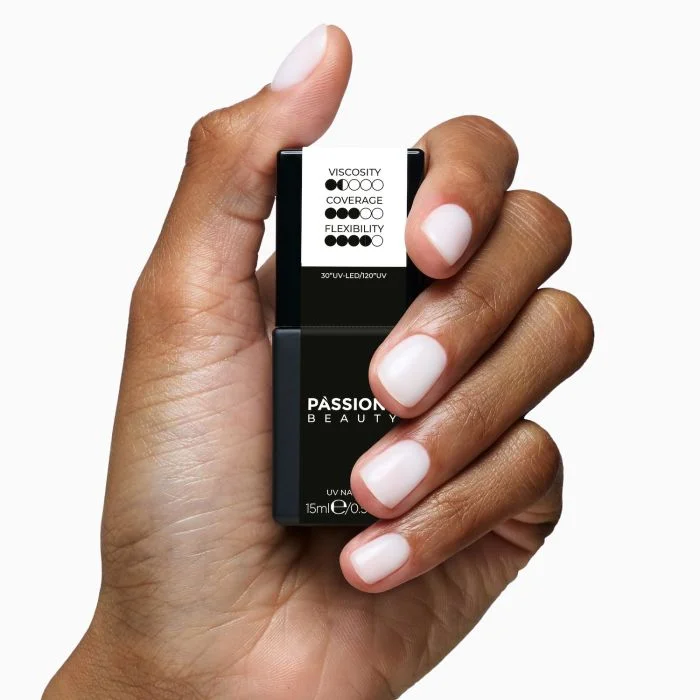 HD Base Milky White 15 ml - Base Rubber Semi-permanente Blanc laiteux 15 ml - détail 1