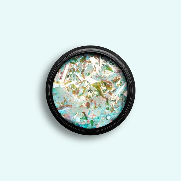 Boreal Holo Flakes - Paillettes en flocons pour nail arttourquoises et lilas