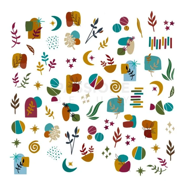 Oriental - Nail Stickers - Stickers para nail art otoñales  - detalle 1