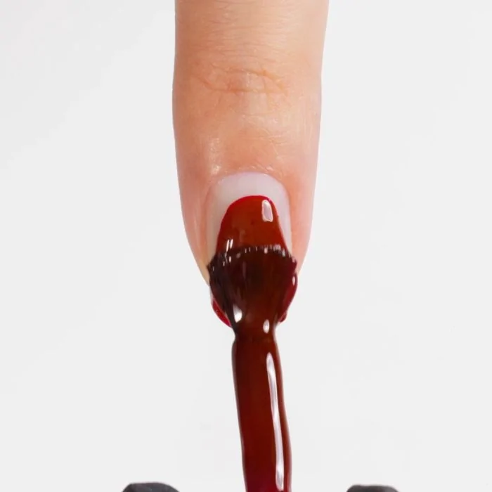 Application of Gel Nail Polish Vampire HD Color 