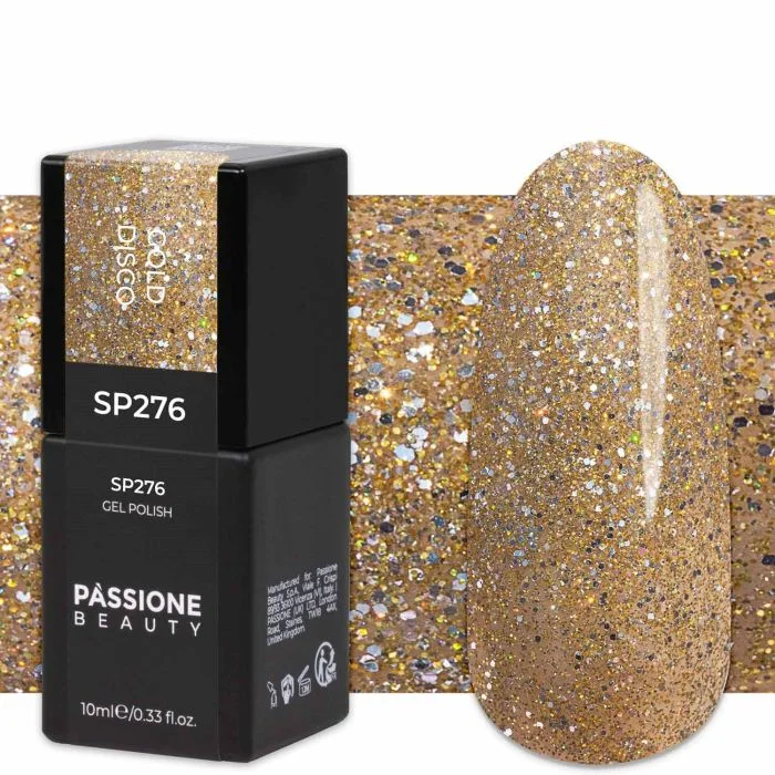 Esmalte Semipermanente EP276 Gold Disco - Esmalte semipermanente glitter oro efecto flash 