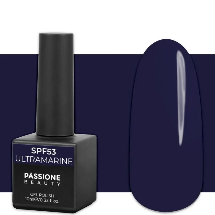 Gel Nail Polish GPF53 Ultramarine  - GPF53 Ultramarine gel polish, dark blue with violet undertones