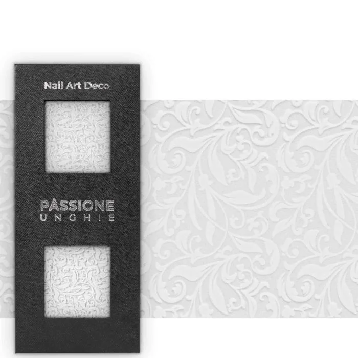 White Arabesque - Transfer Foil - Nail Transfer Foil - white arabesque design