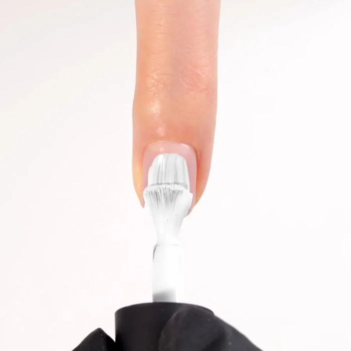 Application of Gel Nail Polish GPF01 Pure White 
