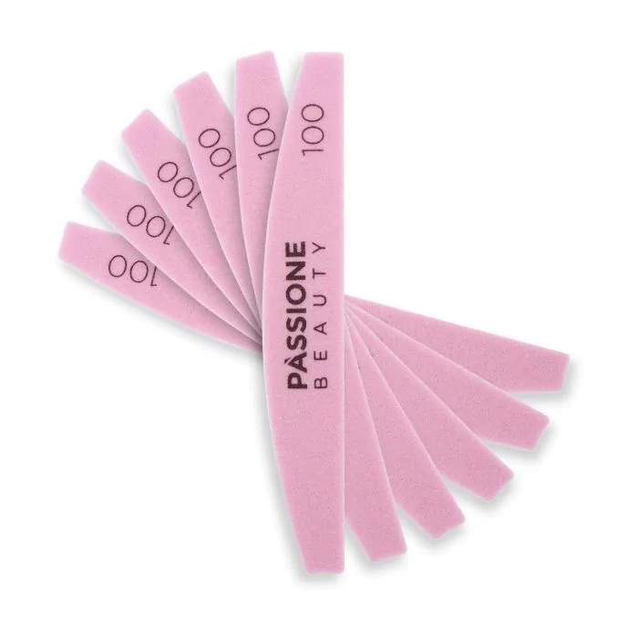 Lima de uñas buffer Boomerang rosa - 20 piezas - Lima de uñas buffer Boomerang rosa - 20 piezas