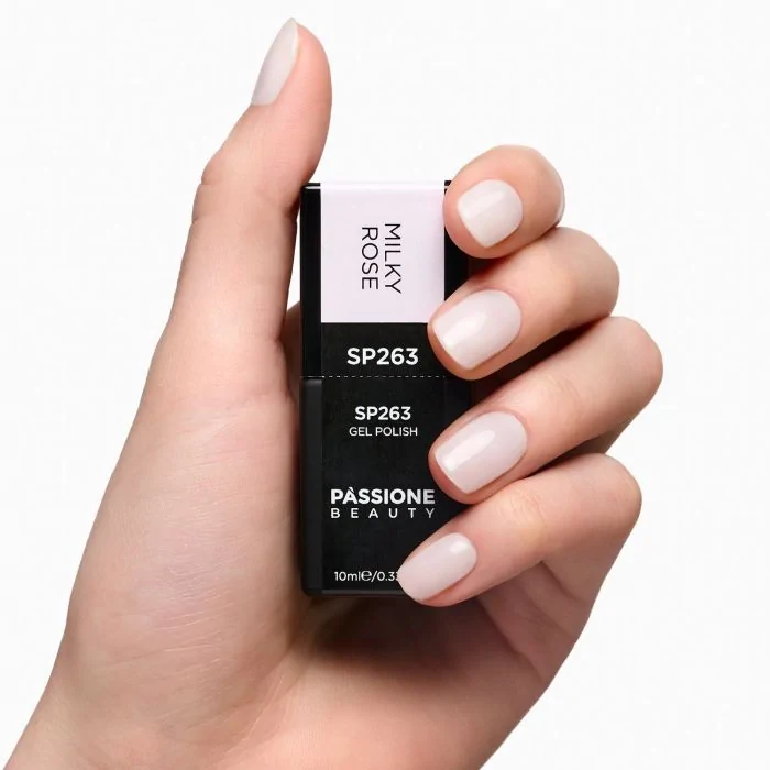 Vernis semi-permanent VS263 Milky Rose - Vernis semi-permanent rose très clair laiteux - détail 3