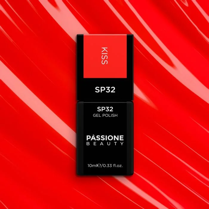 Gel Nail Polish GP32 Kiss  - Bright Orange-Red Gel Polish - detail 1