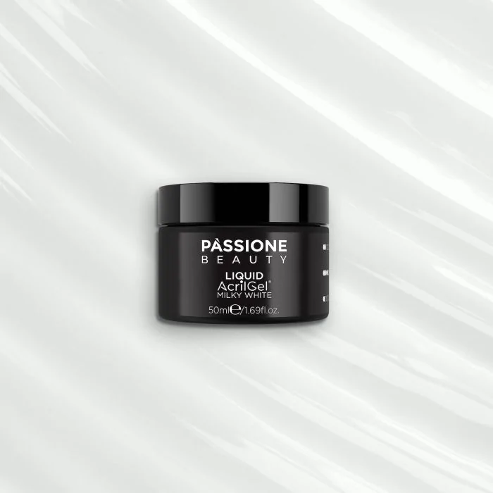 Liquid AcrilGel® Milky White 50ml - Gel constructeur autoégalisant à faible viscosité blanc laiteux - détail 2