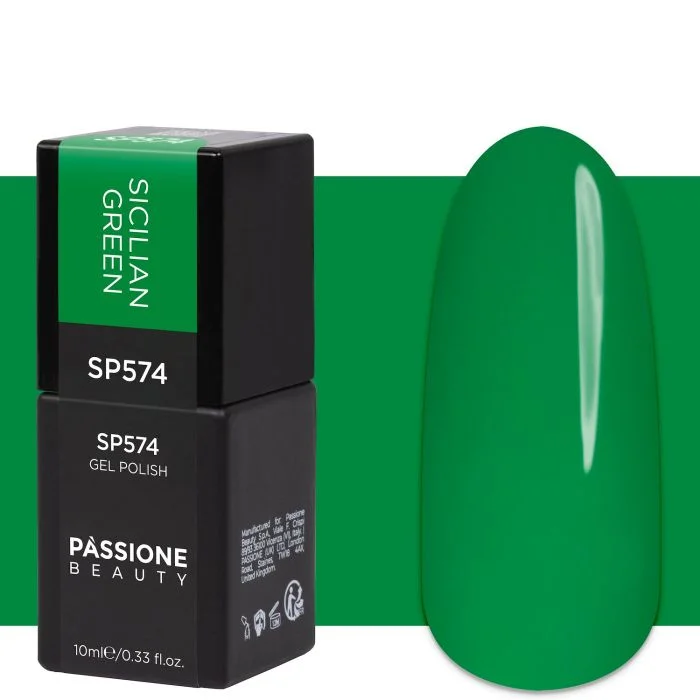 Gel Nail Polish SP574 Sicilian Green - Intense Green Gel Polish