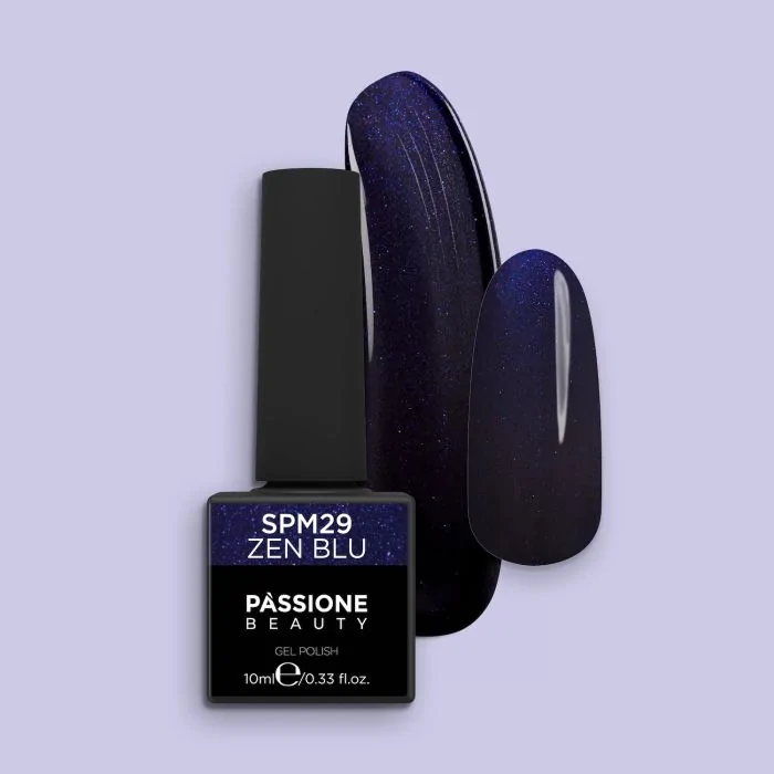 Esmalte Semipermanente EPM29 Zen Blu - Esmalte semipermanente EPM29 Zen Blu, Azul oscuro intenso con reflejos