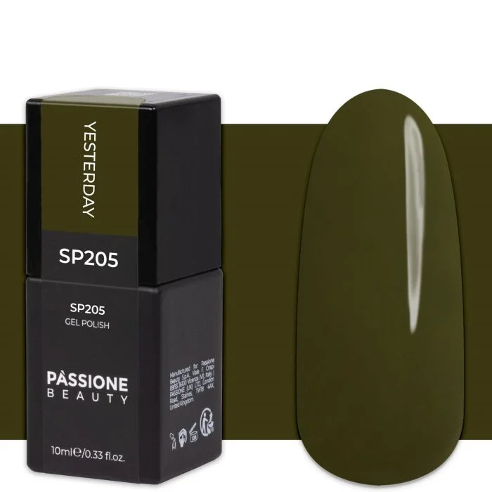 Gel Nail Polish GP205 Yesterday  - Dark Green and Khaki Gel Polish