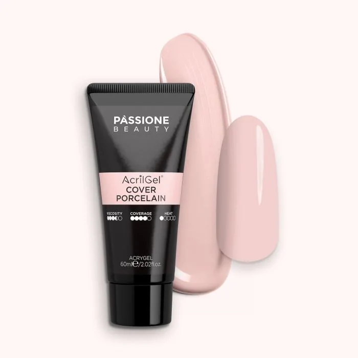 AcrilGel® Cover Porcelain 60 ml - Gel acrílico rosa nude claro cubriente