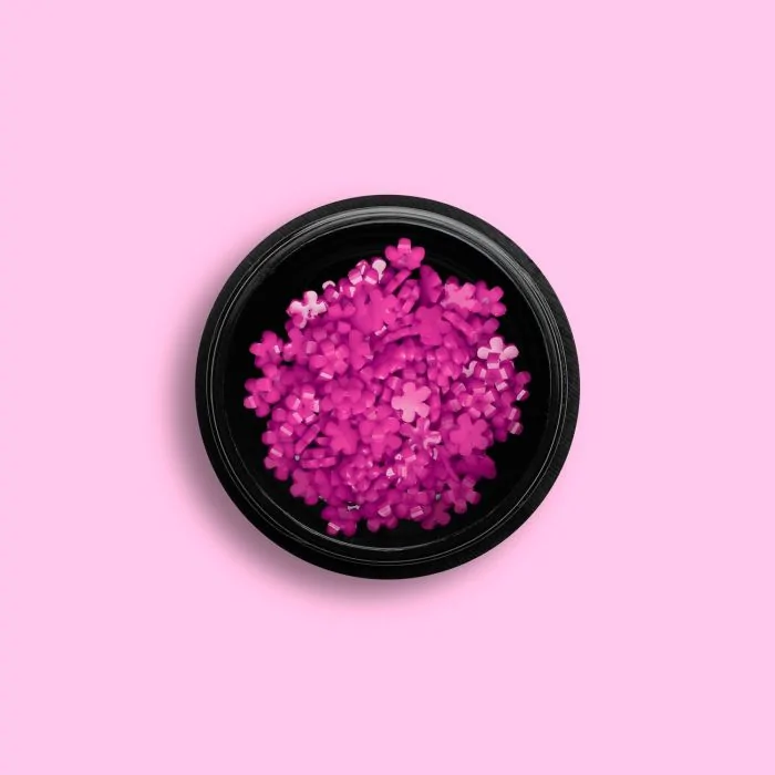 Fuchsia Resin Flower - Fleurs 3D en résine pour ongles, couleur fuchsia 
