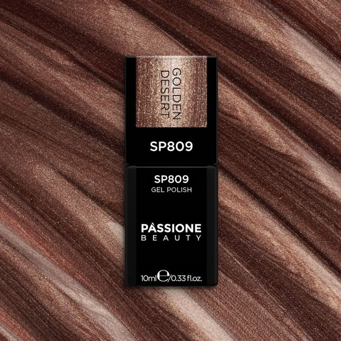 Vernis semi-permanent SP809 Golden Desert - Vernis semi-permanent bronze métallisé - détail 2