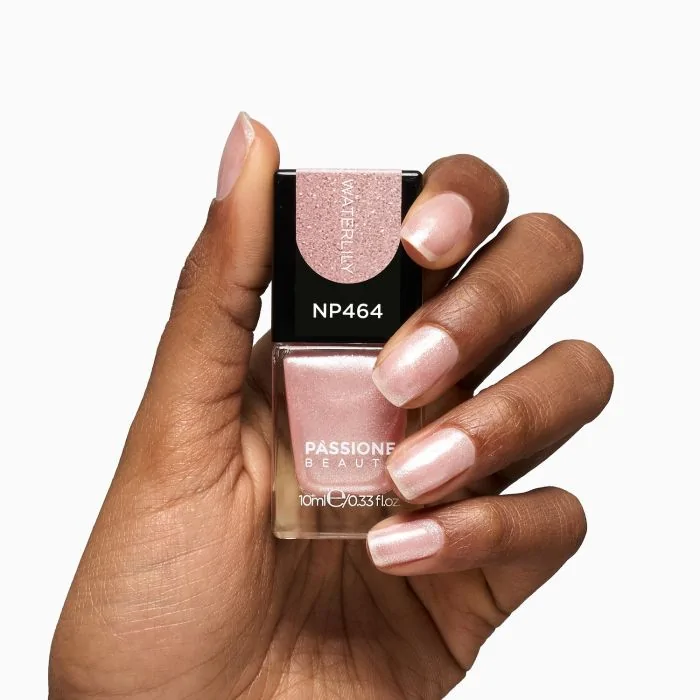 Nagellack NP464 Waterlily - Rosa-Nagellack mit Silberglitter - Detail 2