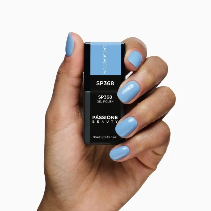 UV Nagellack NL368 Satisfaction - UV Nagellack in Himmelblau - Detail 2