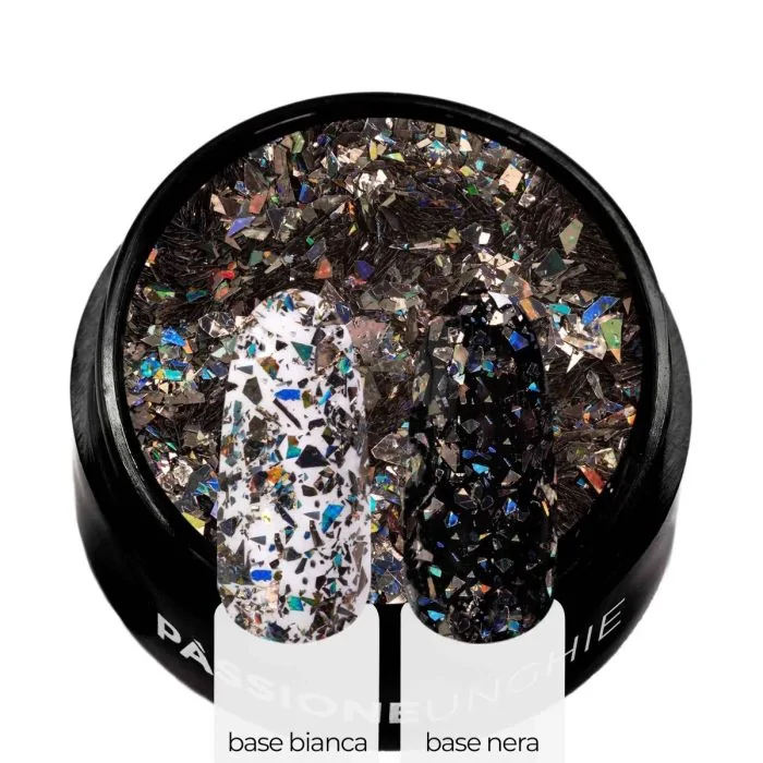 Black Mirror Flakes-2gr - Black flake glitter for nail decoration