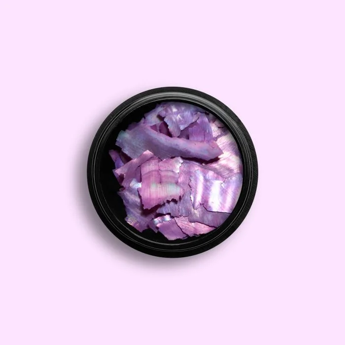 Violet Crushed Shell - Purple mother of pearl flakes for nail decoration