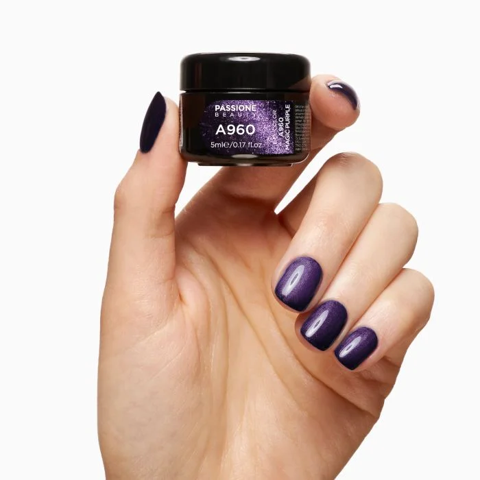 Gel colour A960 Magic Purple - Iridescent violet Cat's Eyes Gel Colour  - detail 1
