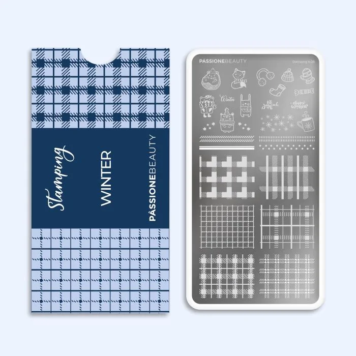 Winter - Stamping Plate - Nail stamping plate, winter themed