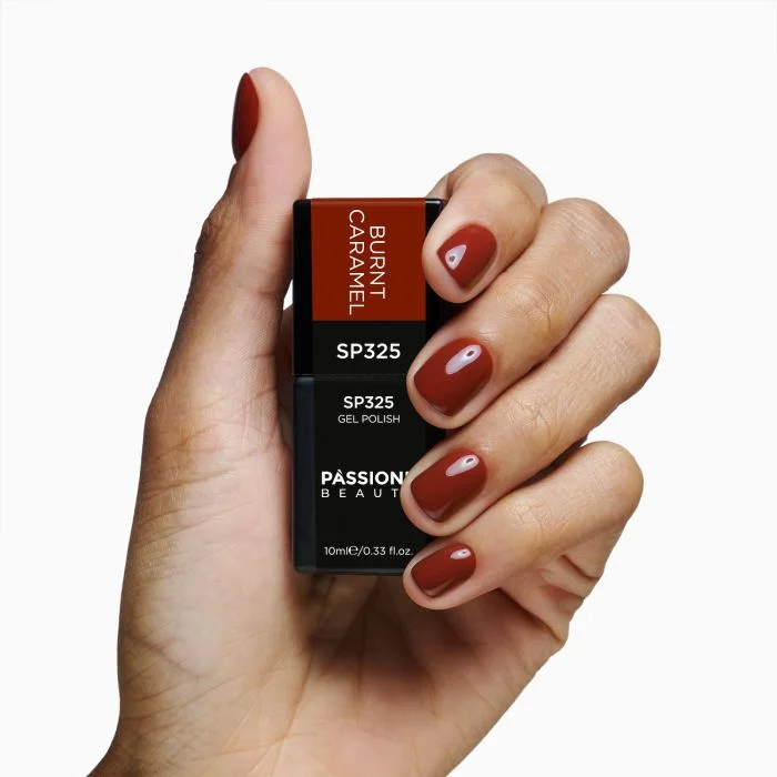 UV Nagellack NL325 Burnt Caramel - UV Nagellack in dunklem Caramel - Detail 2