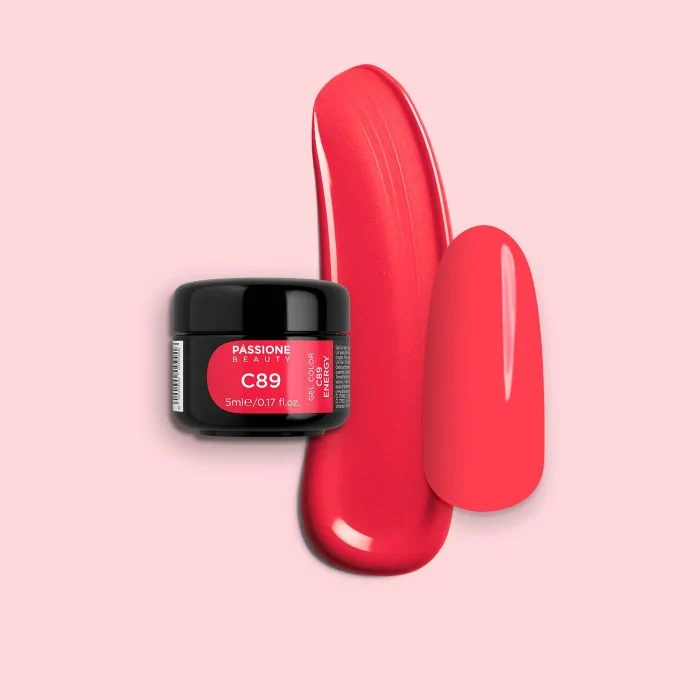 Gel couleur C89 Energia - Gelcouleur orange corail-rose