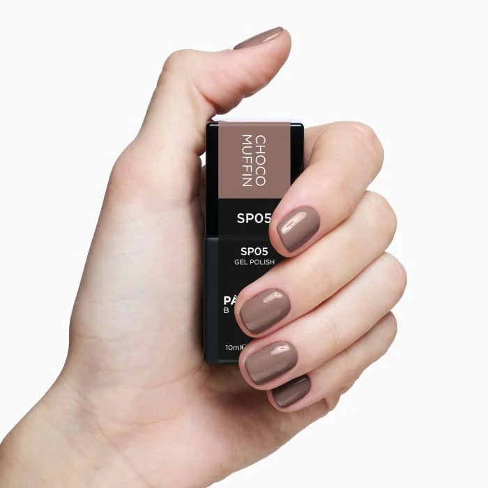 UV-Nagellack SP05 Choco Muffin - Taupe selbstversiegelnder UV-Nagellack - Detail 1