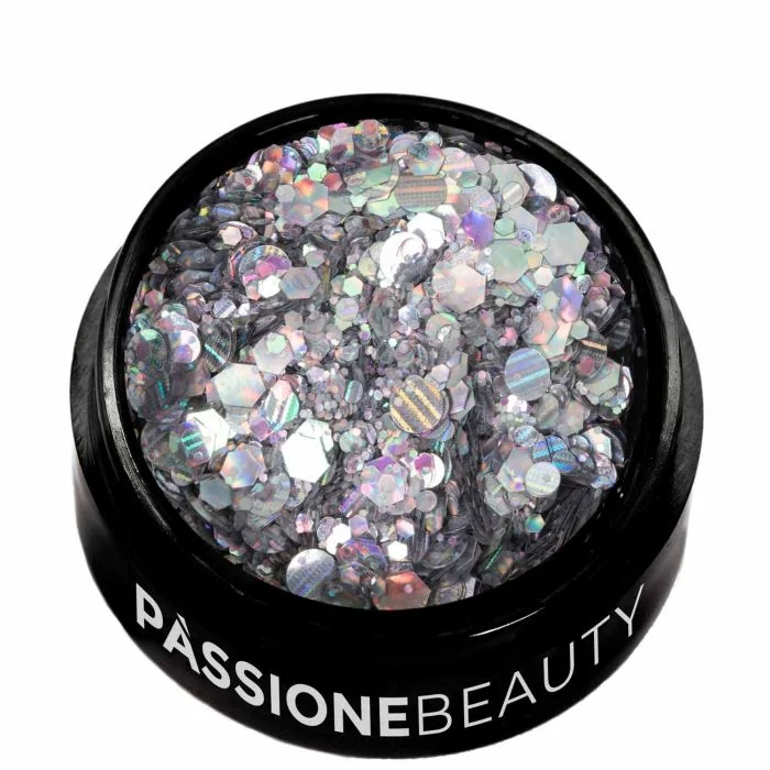 Jupiter Glitter Mix - Silver and Lilac Glitter Mix for nail art - detail 1