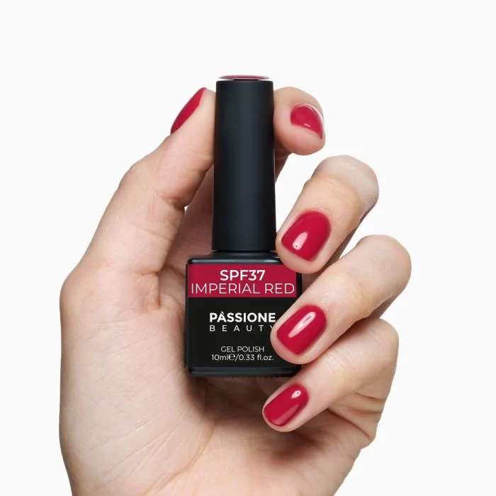 UV Nagellack SNF37 Imperial Red - UV Nagellack in intensivem Rot - Detail 1