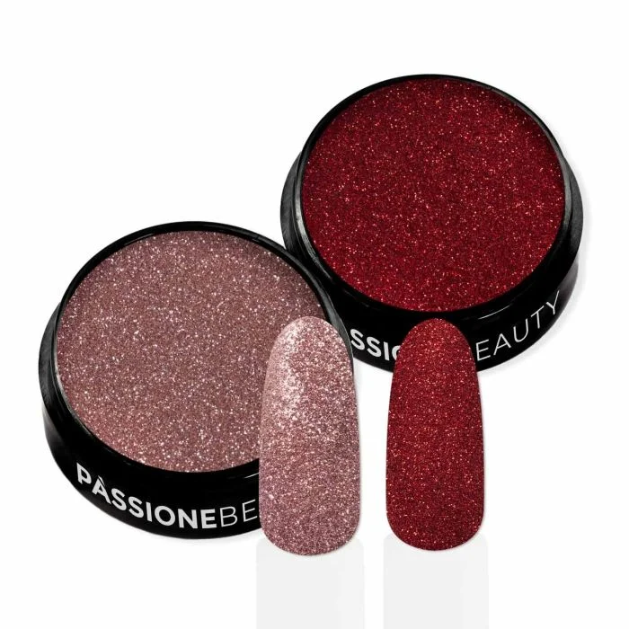 Endless Diamond Micro Glitter - Red and rose cold nail glitters