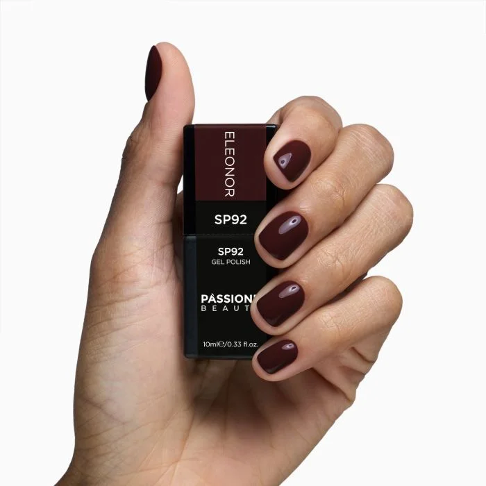 Gel Nail Polish GP92 Eleonor  - Mix of Burgundy and Brown Gel Polish - detail 1