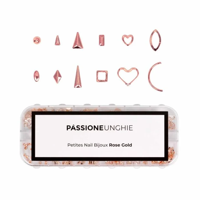 Petites Nail Bijoux - Rose Gold - Nail Bijoux para nail art, color oro rosa
