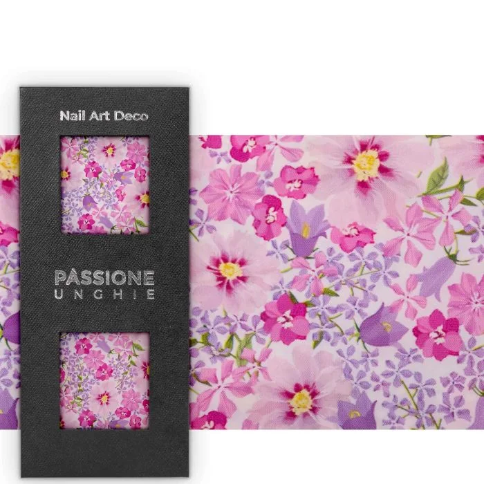 Poetry Flowers - Transfer Foil - Nail Transfer Foil - romantic flowers in pastel colours