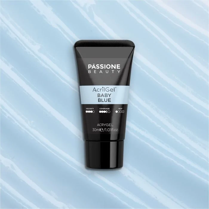 AcrilGel® Baby Blue 30 ml - Gel acrílico azul pastel muy claro frío, cobertura media - detalle 3