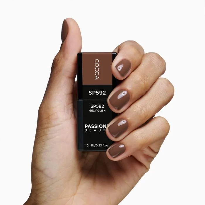 Gel Nail Polish SP592 Cocoa - Chocolate Brown Gel Polish - detail 2