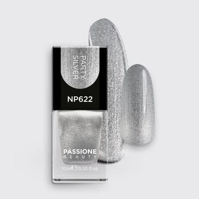 Esmalte NP622 Party Silver - Esmalte color plata metalizado