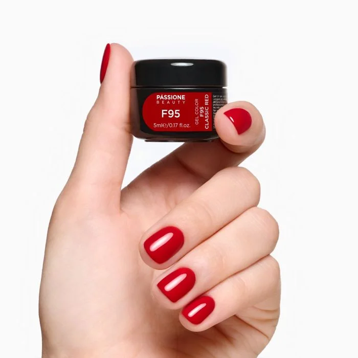 Gel Color F95 Classic Red - Gel color rojo autosellante  - detalle 1