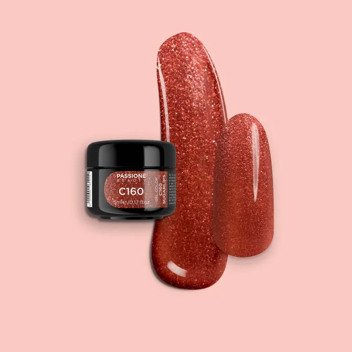 Gel Color C160 Sugarlips - Gel UV Colorato ruggine metallizzato