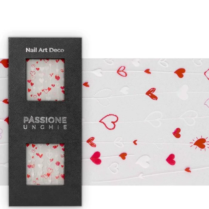 Lovers-Transfer Foil - Transfer foil para nail art, con corazoncitos