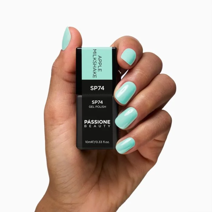 Vernis semi-permanent VS74 Apple Milkshake - Vernis semi-permanent vert aigue-marine pastel - détail 2