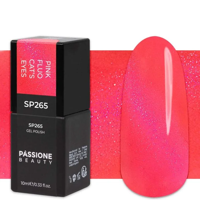 Gel Nail Polish GP265 Pink Fluo Cat's Eyes  - Neon Pink Gel Polish