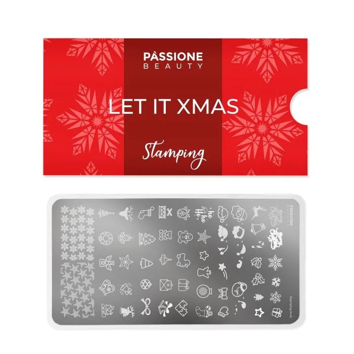 Let It Xmas - Stamping Plate - Stamping plate with Christmas-themed nail decorations - detail 1
