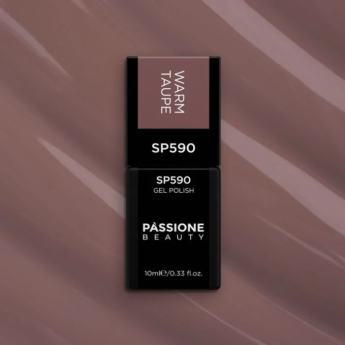 Gel Nail Polish SP590 Warm Taupe - Dove Brown Gel Polish - detail 2
