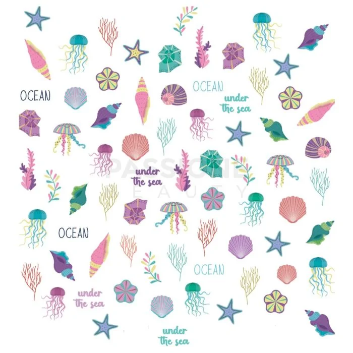 Under the Sea - Nail Stickers - Ocean-themed Nail sticker - detail 1