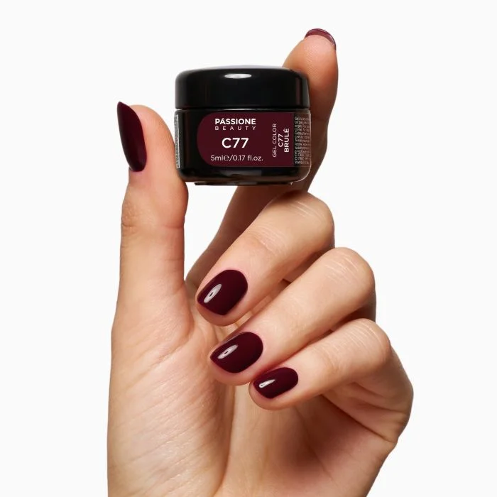 Gel Color C77 Brulè - Gel color rosso mattone scuro - dettaglio 1